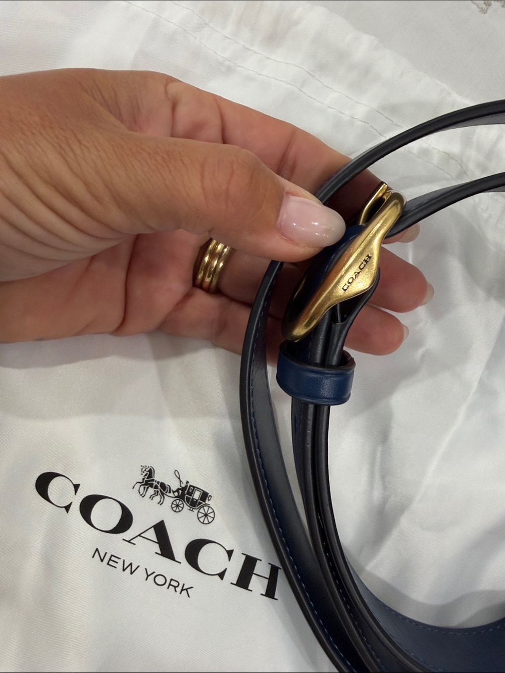Coach Chain Tabby Small Denim Shoulder Bag - Picture 4 of 9
